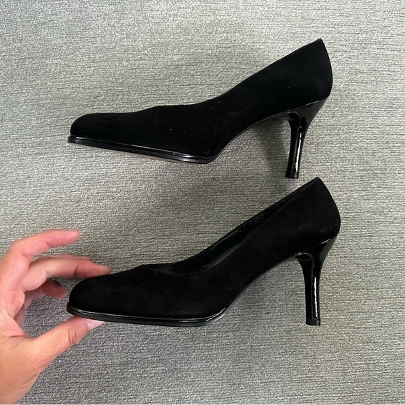 NEW Stuart Weitzman Black Suede Platform Stiletto Pumps Size 7m - Picture 5 of 10